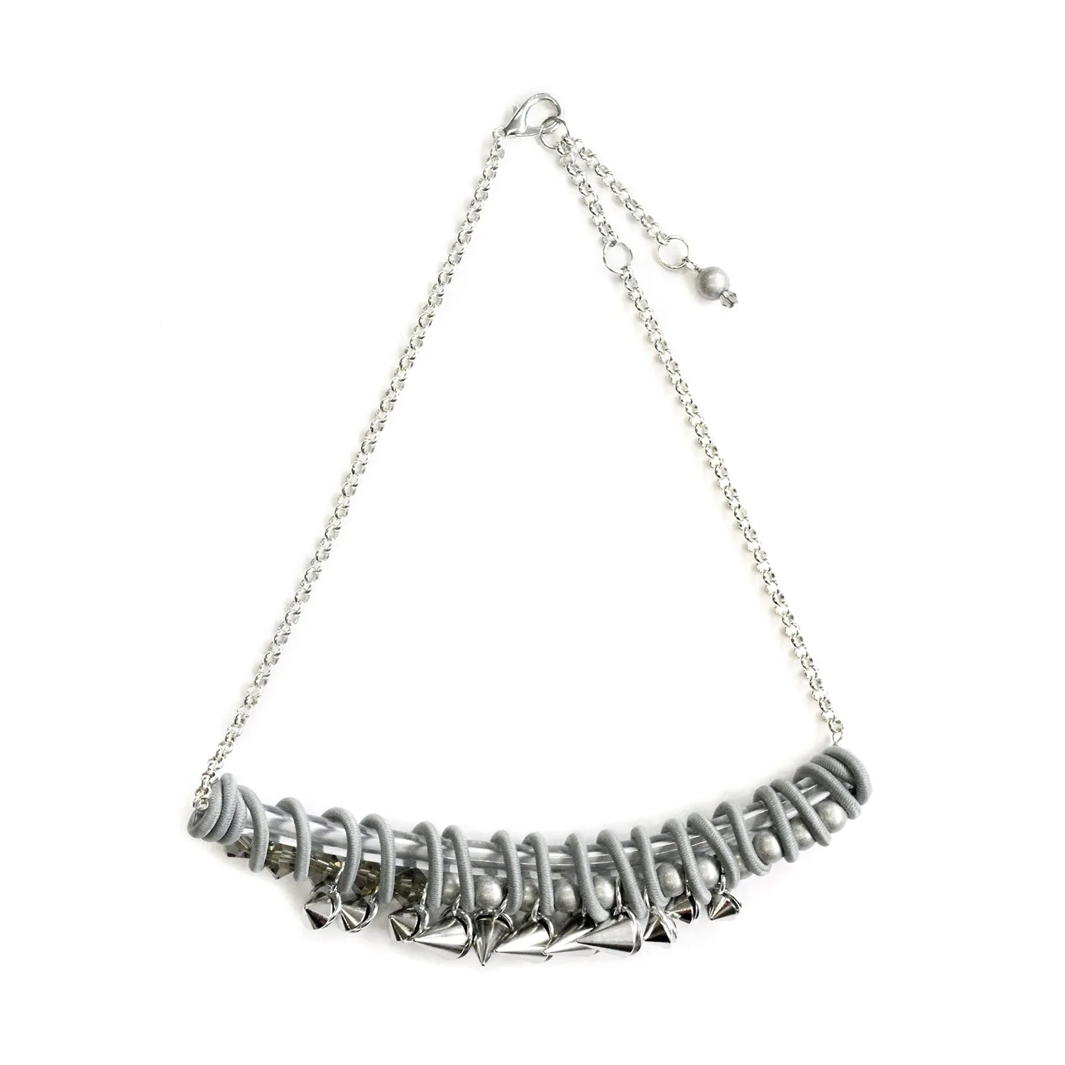 Maria Lau Grey Shock Twist Necklace