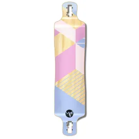 Punked Lowrider Longboard Deck - Geometric Series - Purple
