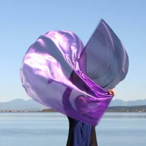 Purple Metallic Worship Flags