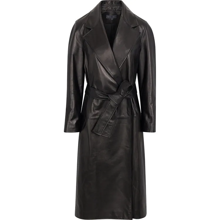 RC RELAXED LEATHER TRENCH COAT