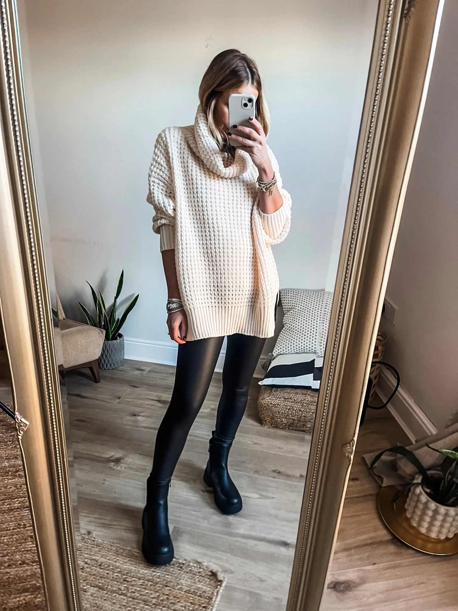 Roll Neck Chunky Long Jumper