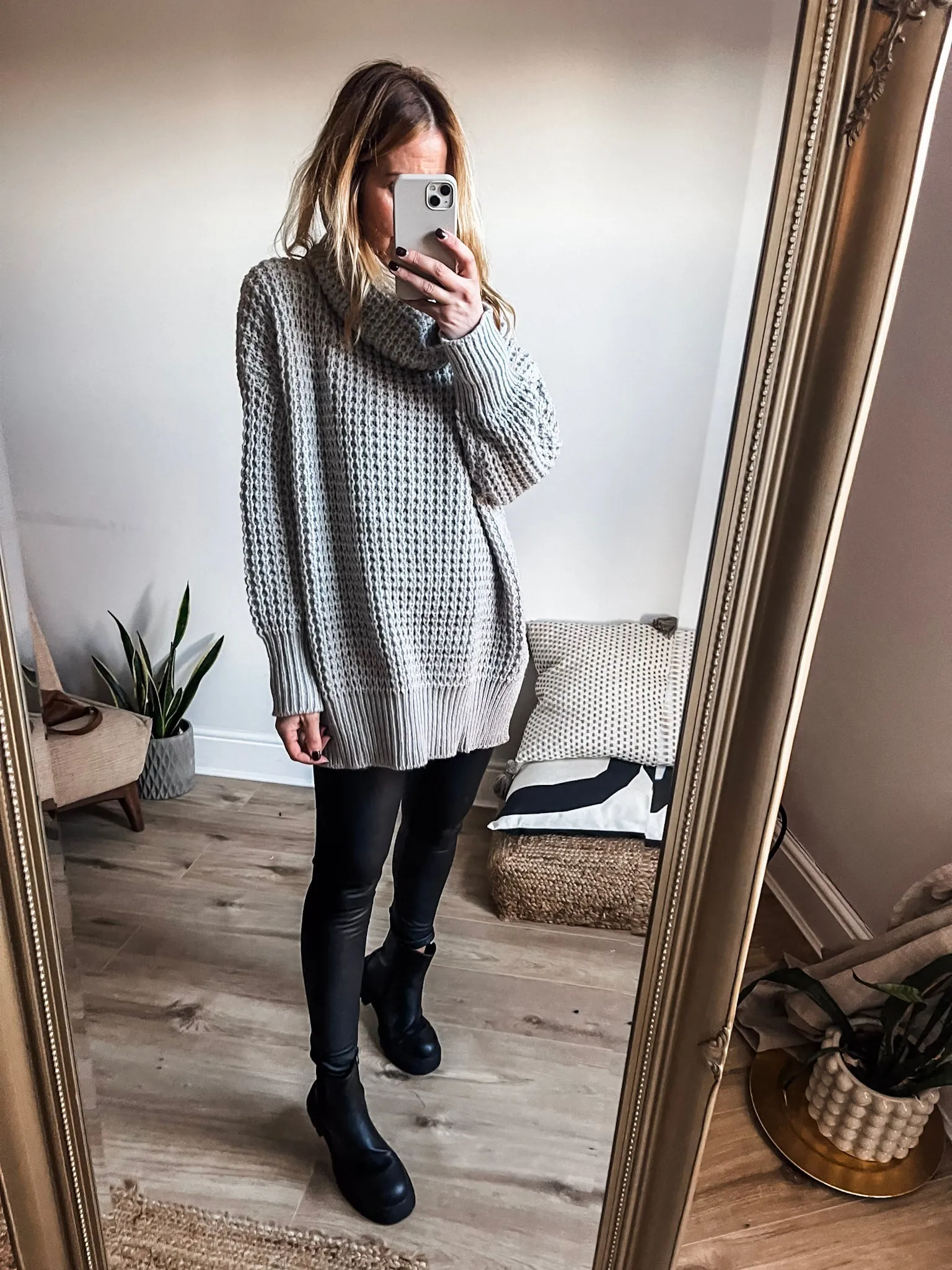 Roll Neck Chunky Long Jumper