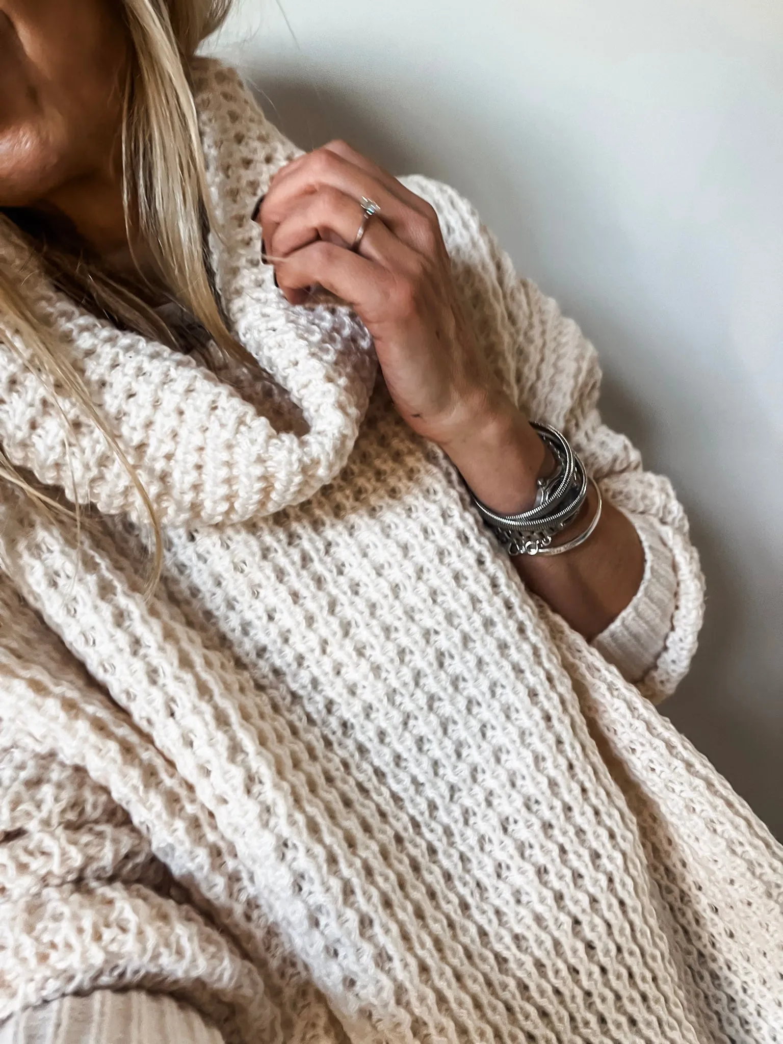 Roll Neck Chunky Long Jumper