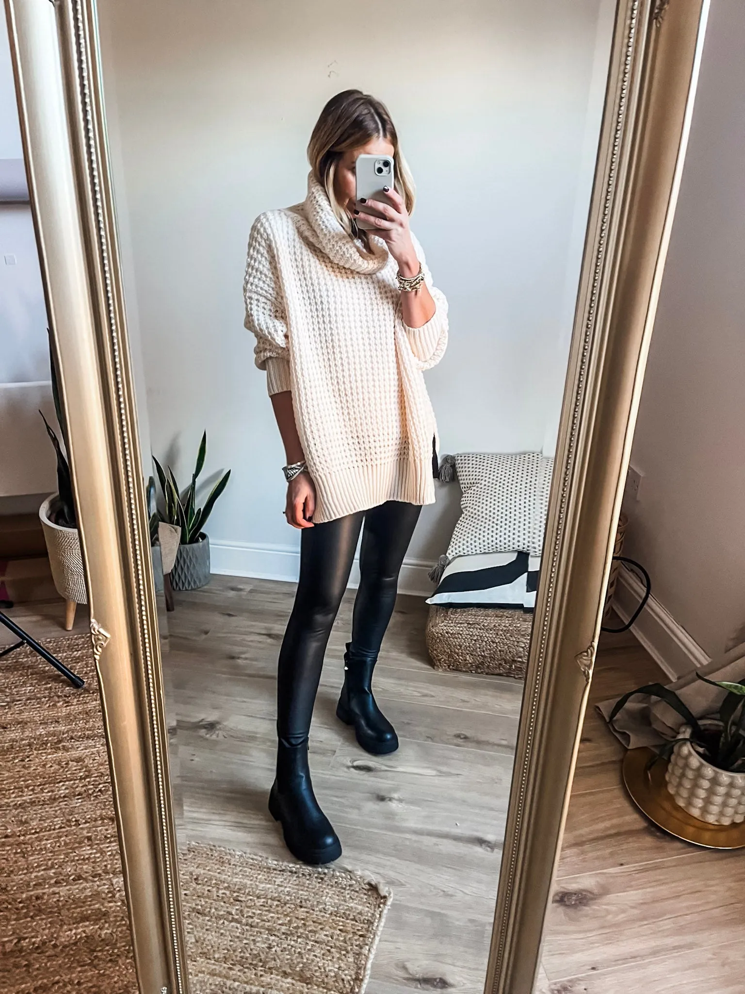 Roll Neck Chunky Long Jumper