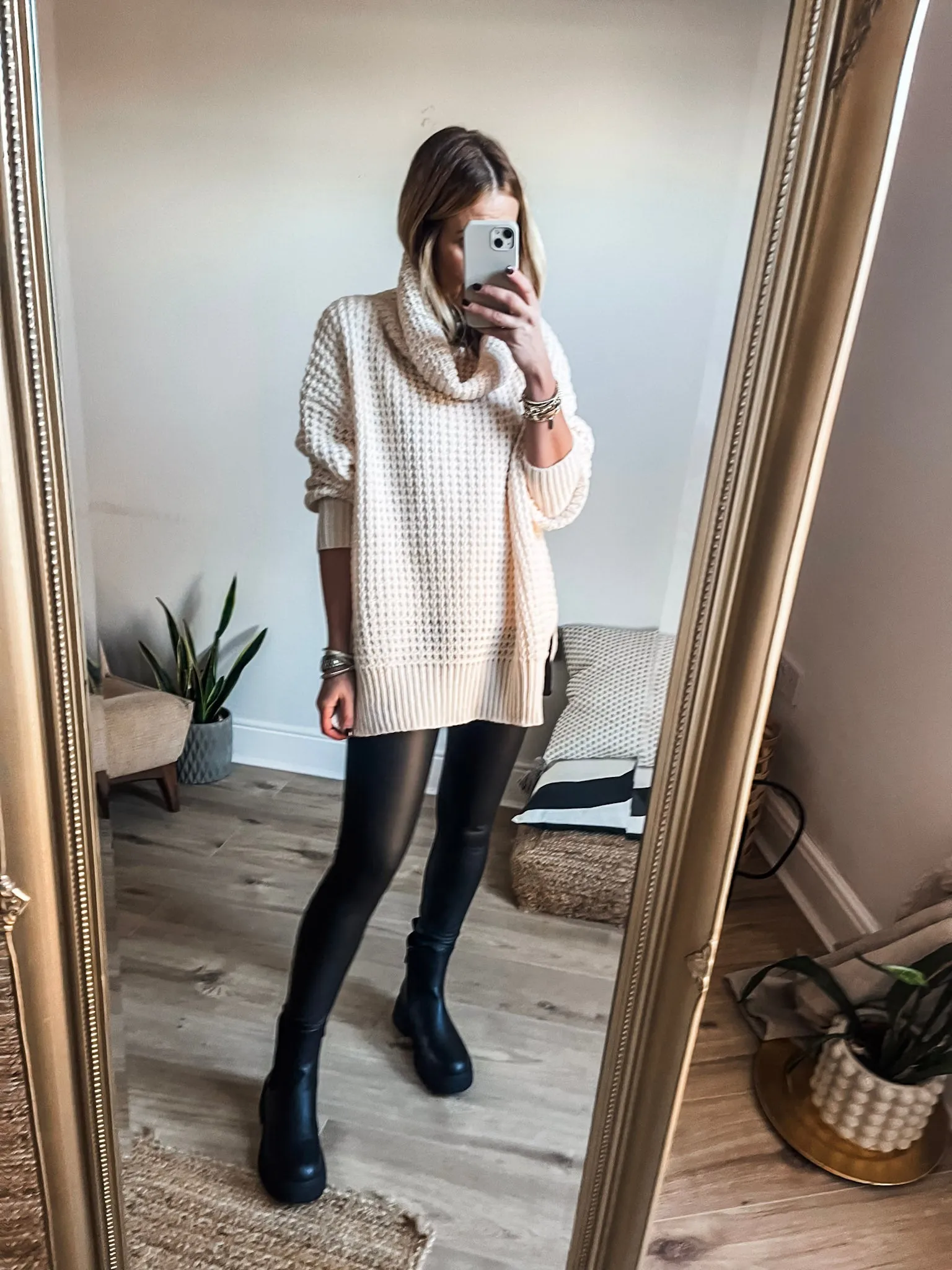 Roll Neck Chunky Long Jumper