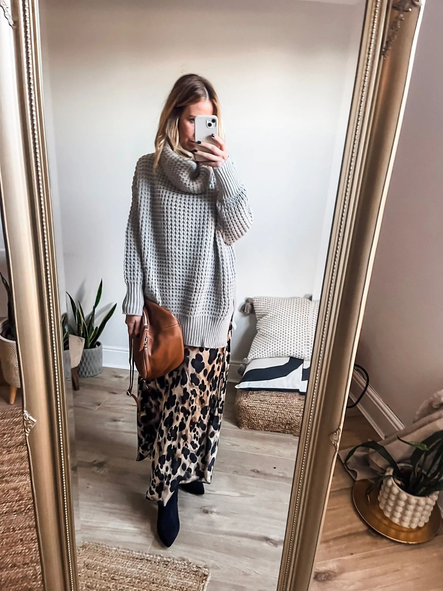 Roll Neck Chunky Long Jumper