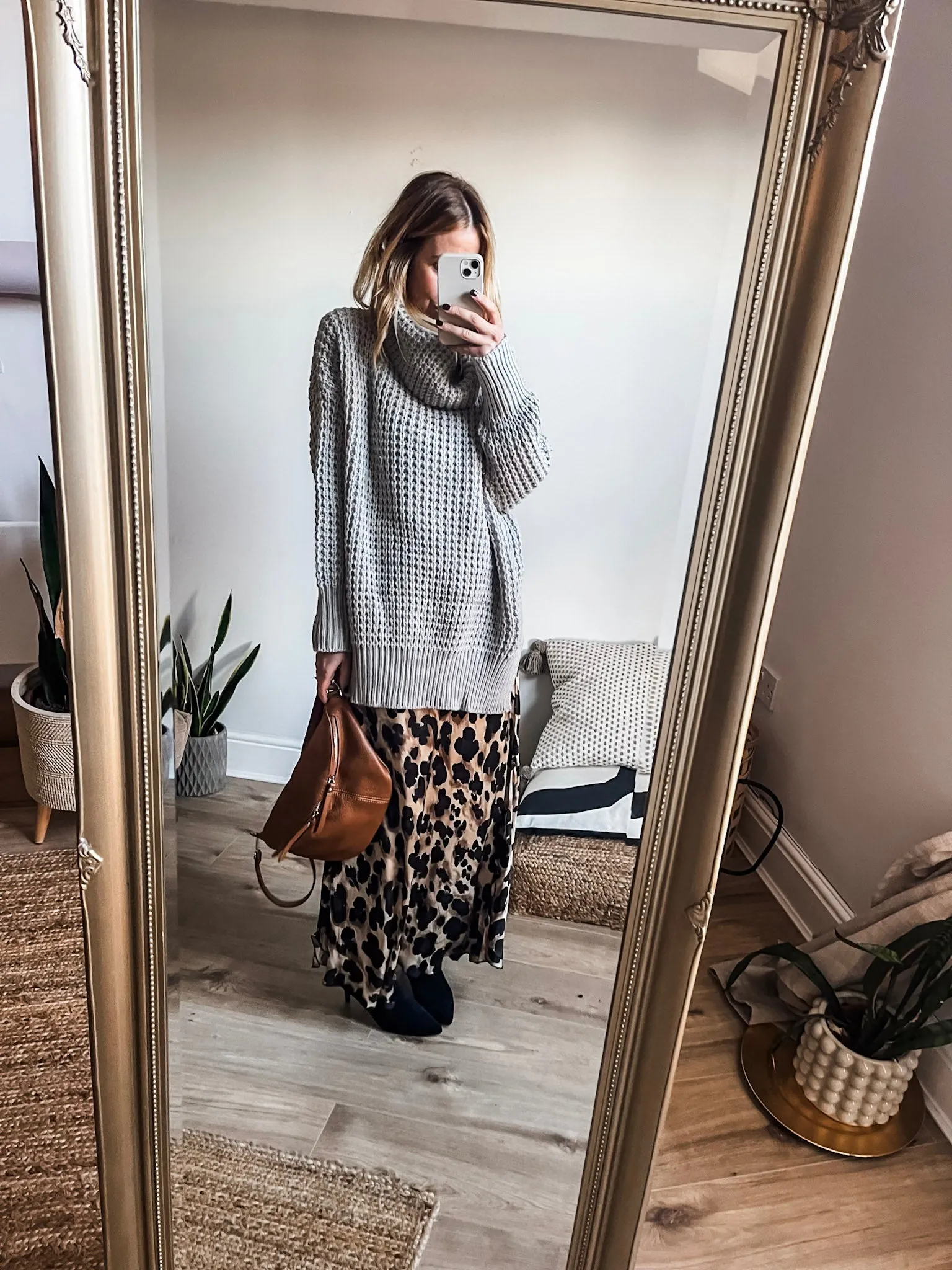 Roll Neck Chunky Long Jumper