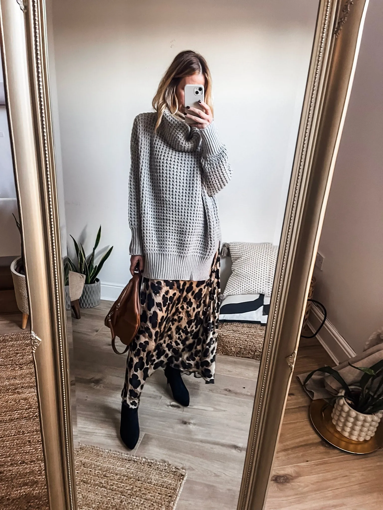 Roll Neck Chunky Long Jumper