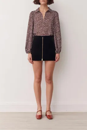 SARA SHIRT IN TRUFFLE SPOT