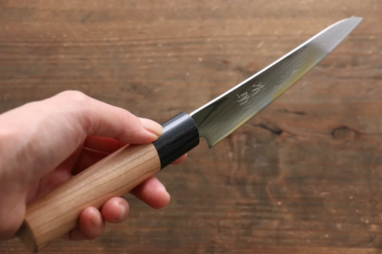 Seisuke VG10 37 Layer Damascus Petty-Utility 130mm Cherry Blossoms Handle