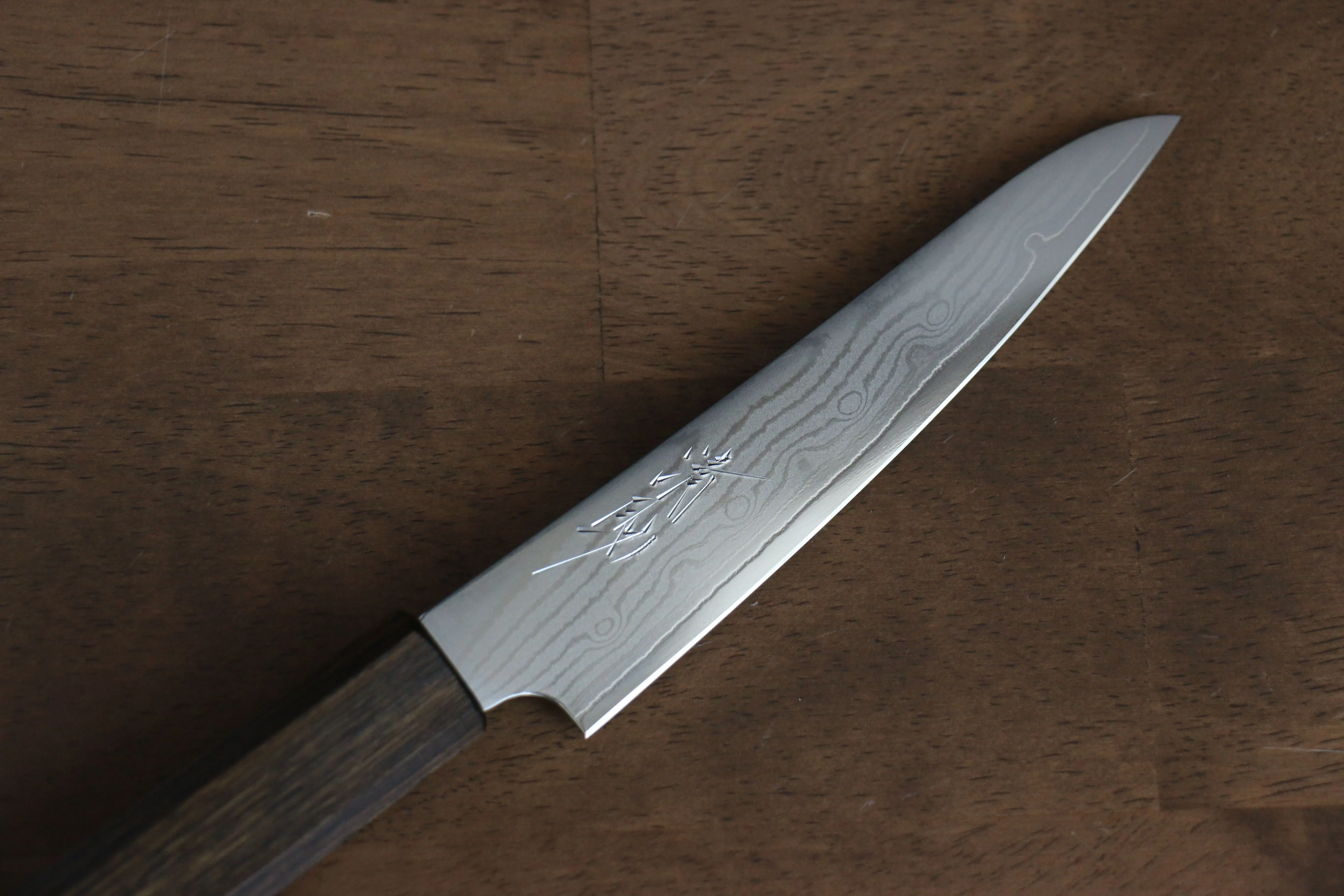 Seisuke VG10 63 Layer Damascus Petty-Utility 130mm Oak Handle