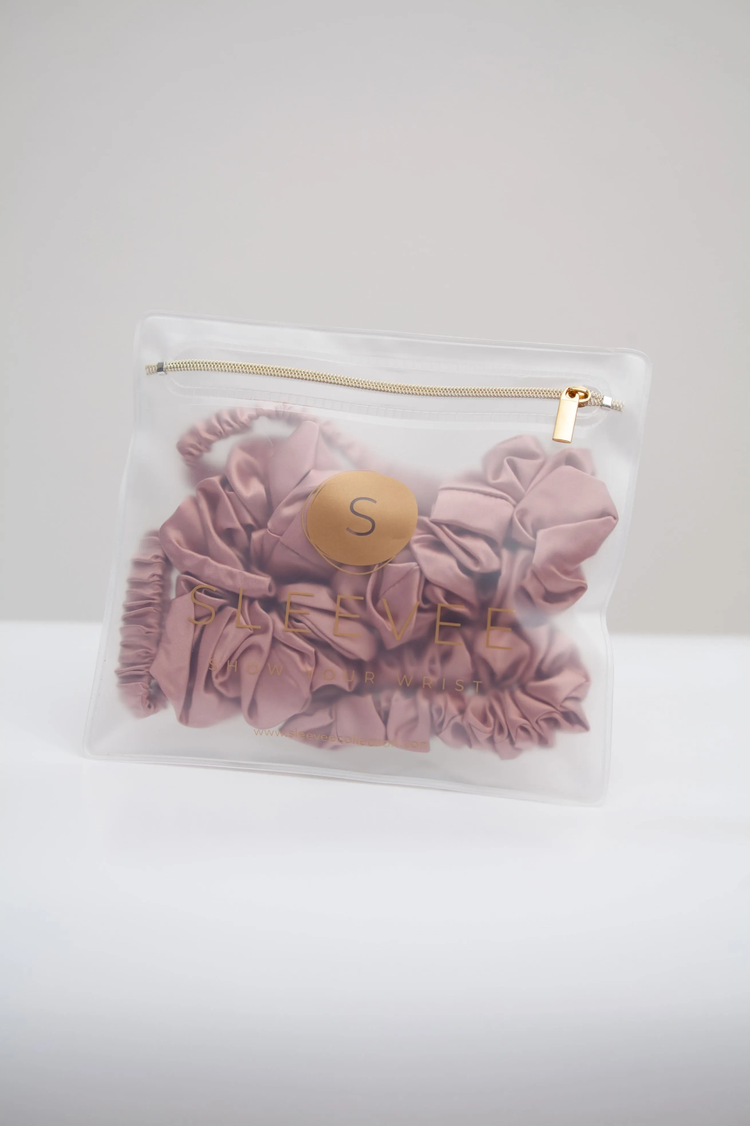 Sugar Pink Silk SLEEVEE & SCRUNCHIE Set