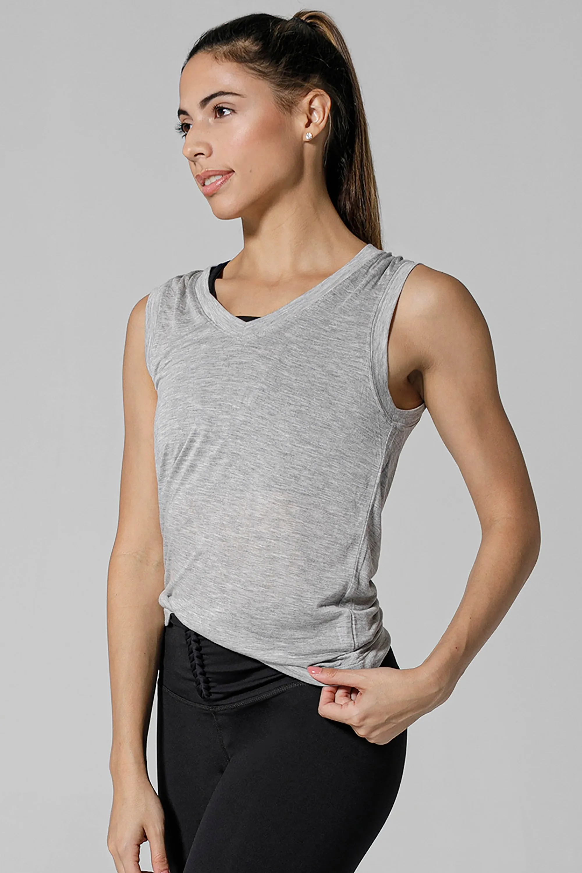 The Vine Heather Grey Muscle Tee