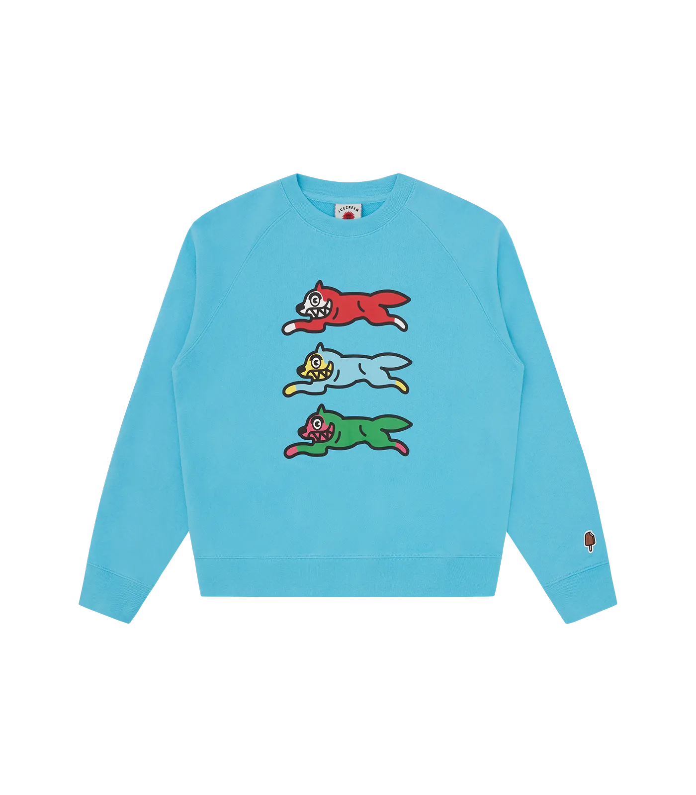 TRIPLE RUNNING DOG CREWNECK - BLUE
