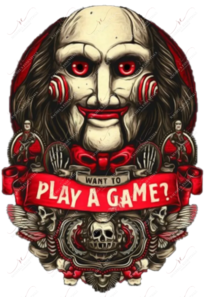 Wanna play a game - clear cast decal