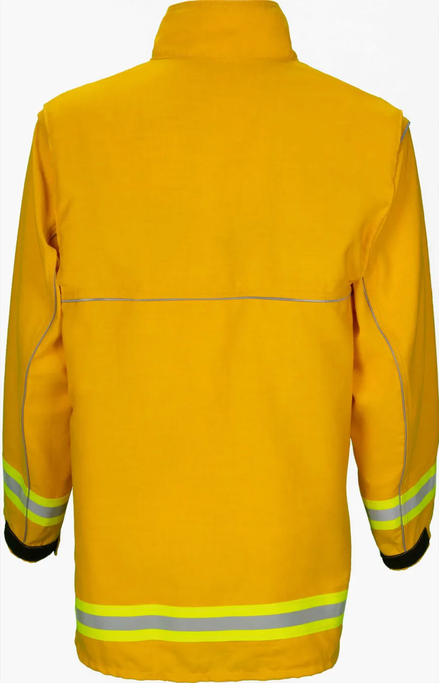 Wildland Fire Coat 6 oz. Yellow fabric made with Nomex®