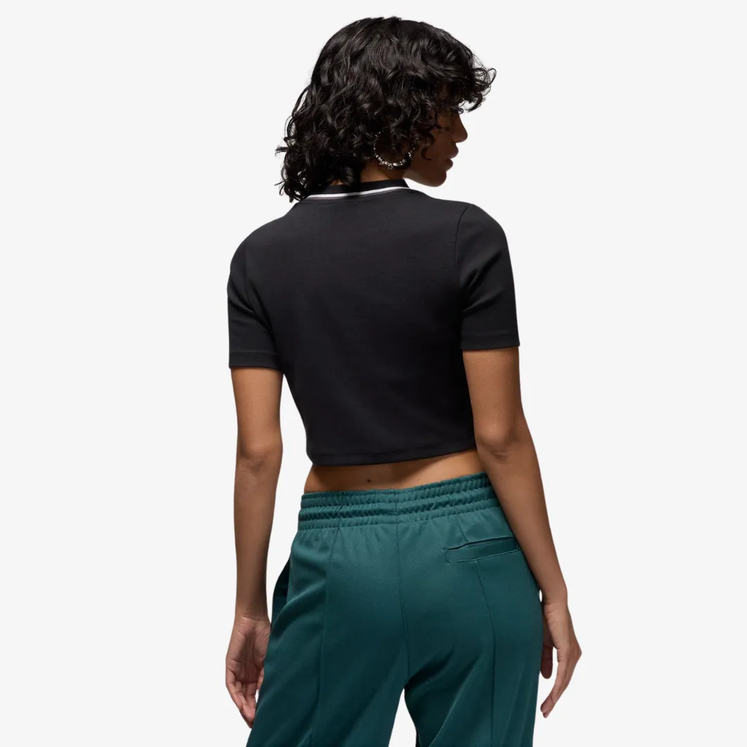 womens jordan knit top (black/white)